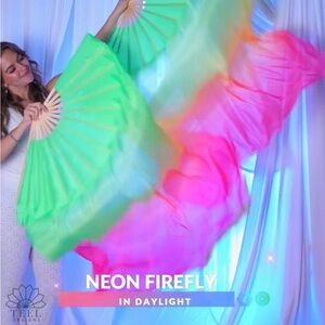Teel Glow Fans Real Silk Blacklight Fans